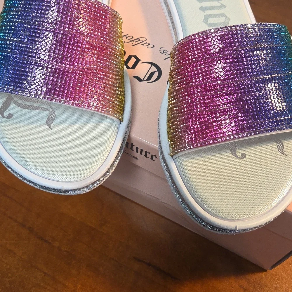 Juicy Couture Glitter Gradient Slides - Picture 15 of 16